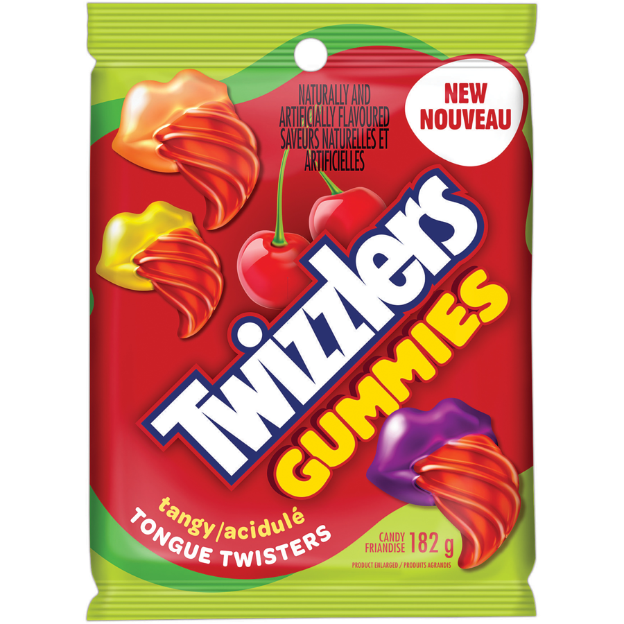 TWIZZLER GUMMIES TONGUE ACIDULÉ - 182G