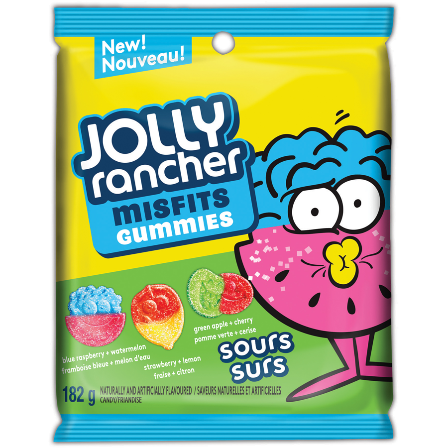 JOLLY RANCHER MISFITS GUMMIE SUR CELLO - 182G