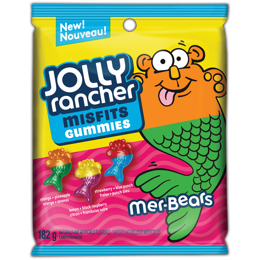 JOLLY RANCHER MISFITS MERBEARS CELLO - 182G