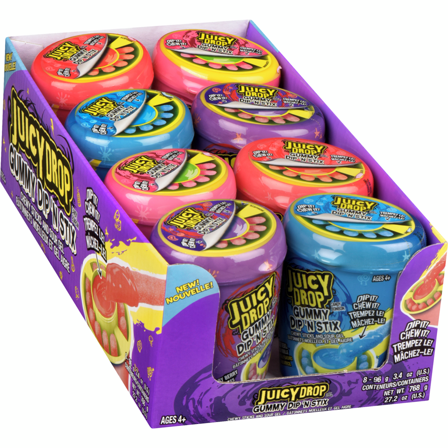 JUICY DROP GUMMY DIP'N STIX - 96G